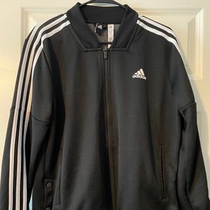 Adidas women’s track jacket black Large